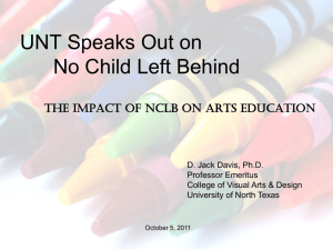 UNT Speaks Out on No Child Left Behind