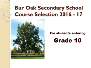 Grade 10 Course Selection