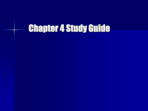 Chapter 4 Study Guide