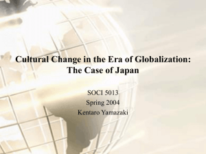 Cultural Change in the Era of Globalization: The Case of Japan