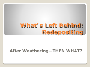 What's Left Behind: Redepositing