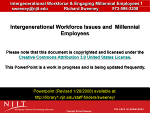 Intergenerational Workforce and Engaging Millennial Employees