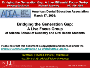 Bridging the Generation Gap: A Live Focus Group of Millennials from
