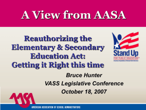 Getting it Right this time - A view for AASA