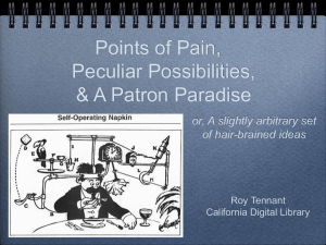 Points of Pain, Peculiar