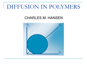 Diffusion July 2012 - Hansen Solubility Parameters