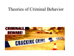 Theories of Criminal Behavior