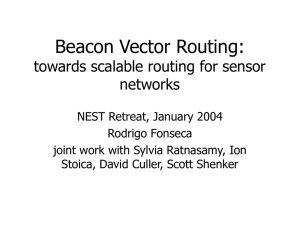 Beacon Vector Routing