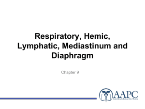 Respiratory, Hemic, Lymphatic, Mediastinum and Diaphragm