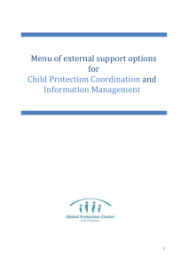 Menu of External Support Options for CP Coordination and IM 2014