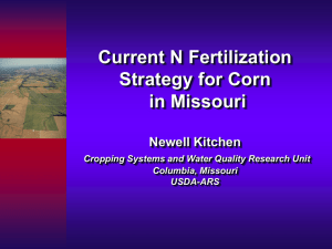 Current N Fertilization Strategy for Corn in Missouri
