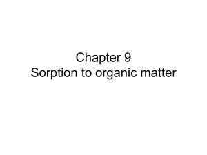Chapter 9 Sorption to organic matter