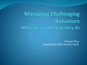 Challenging Behaviors Presentation