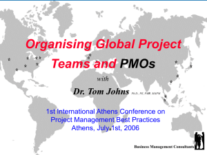 Organizing Global Project Teams and PMOs