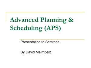 Advanced Planning Systems