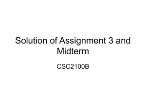 Solution of Assignment 3 and Midterm