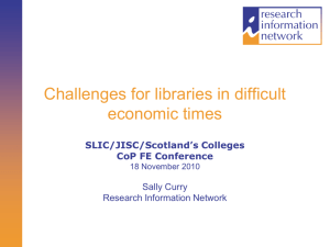 Challenges for academic libraries in difficult economic times