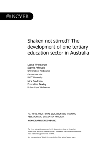 - National Centre for Vocational Education Research