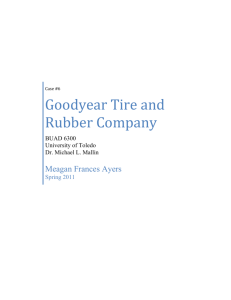 Goodyear Tire and Rubber Company Case Analysis