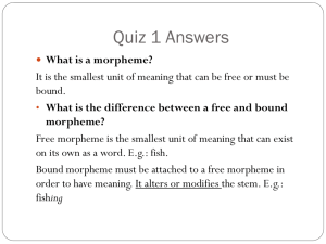 Quiz 1 Answers