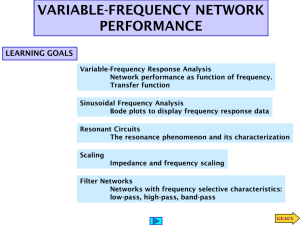 Variable-Frequency Response Analysis Network performance as