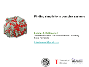 Finding simplicity in complex systems Luís MA