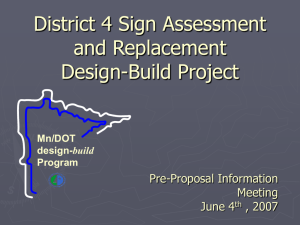 District 4 Sign Assessment and Sign Replacement Project