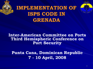 Grenada's Implementation of IMO ISPS Code