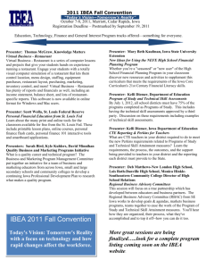 2001 IBEA Fall Convention Pre Registration