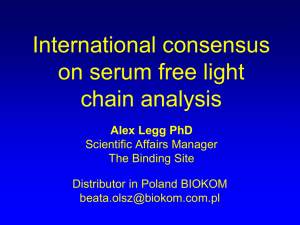 Serum free light chain assays - an Overview