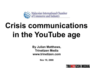 Crisis communications in the YouTube age