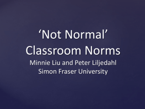 *Not Normal* Classroom Norms