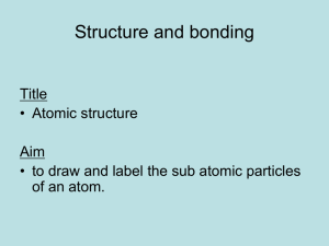 Periodic table - St Bernard's College, Year 10 Core Science