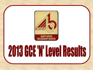 2013 N level results analysis presentation
