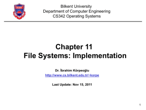 File Systems : Implementation