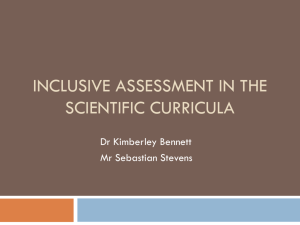 Inclusive assessment in the scientific curricula