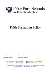 Faith Formation Policy