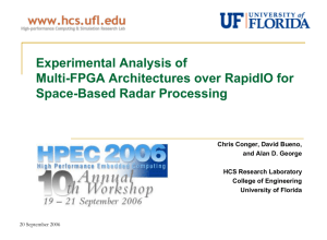 Experimental Analysis of Multi-FPGA Architectures over RapidIO for