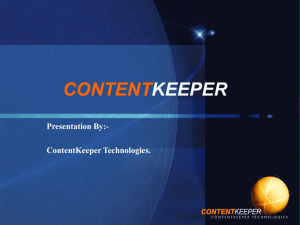 Manage - ContentKeeper