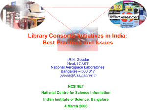 Consortia-ncsi-Lect - Indian Institute of Science