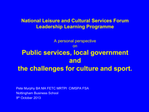 Central * Local Government Relations * a personal perspective