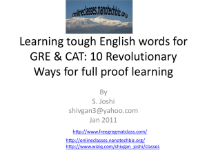 Learning tough English words for GRE & CAT
