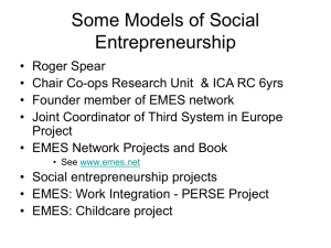 Social Entrepreneurship:Lessons from Co