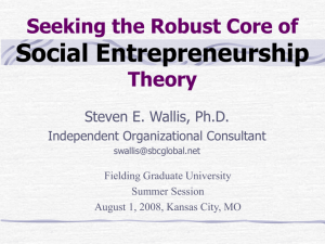 Seeking the Robust Core of Social Entrepreneurship Theory