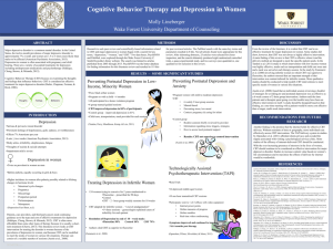 Poster, CBT and Depression in Women