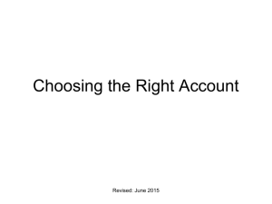 Choosing the Right Account