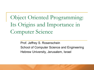 Object Oriented Programming: Its Origins and Importance in