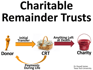 Charitable Remainder Trusts