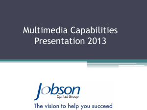 Optical Group Sales Presentation 2013