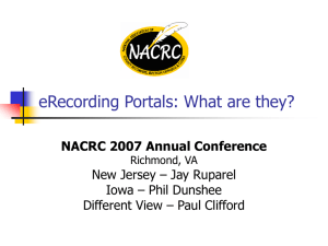 Title of Presentation - National Association of County Recorders